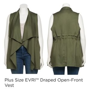 🥳FINAL PRICE👍 NWT‼️ EVRI brand Draped Open-Front Vest